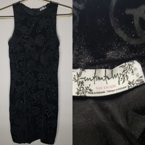 Free People Burnout Cutout Black Bodycon - Picture 2 of 8